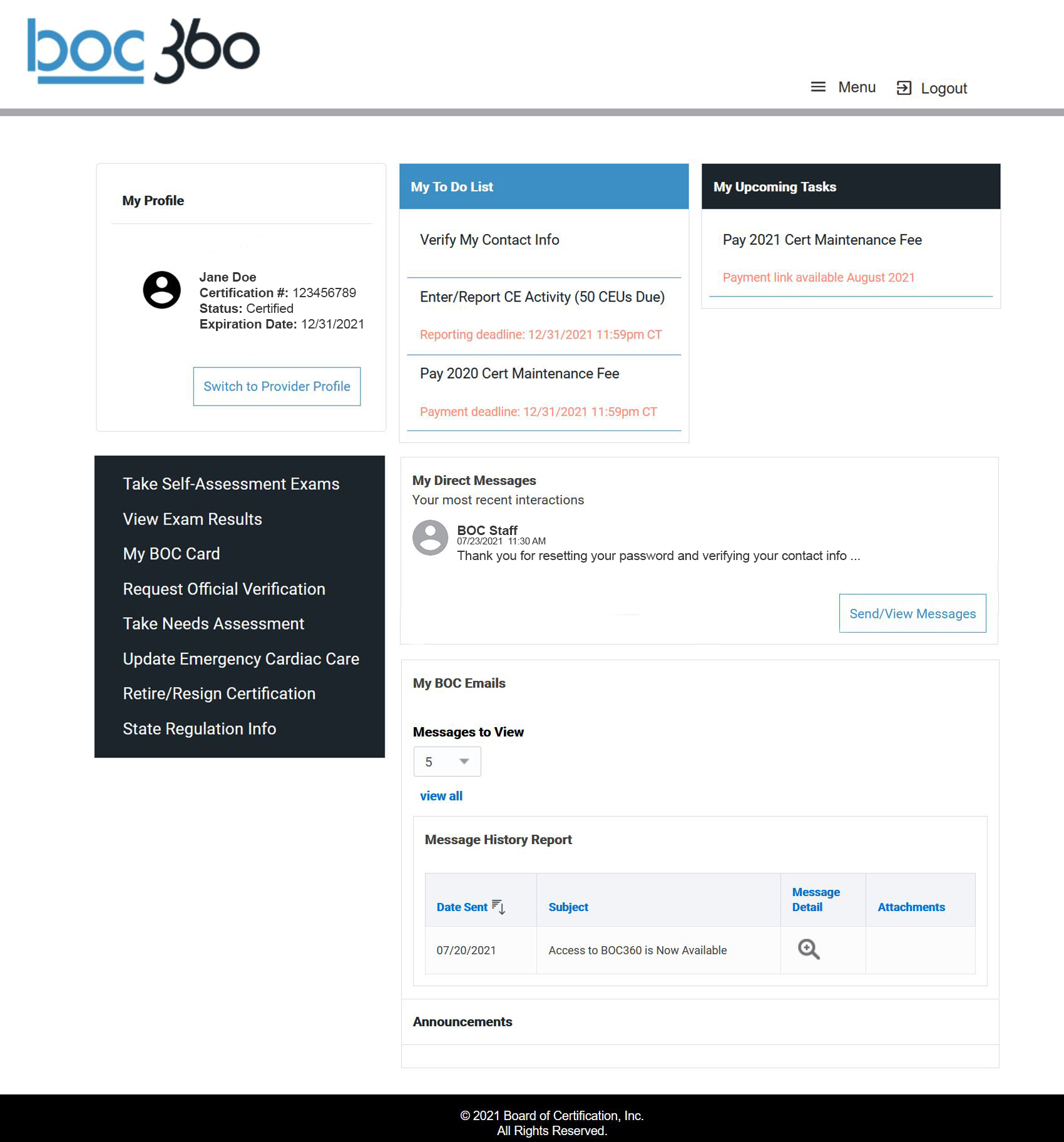 Dashboard Screen Shot   At Profile